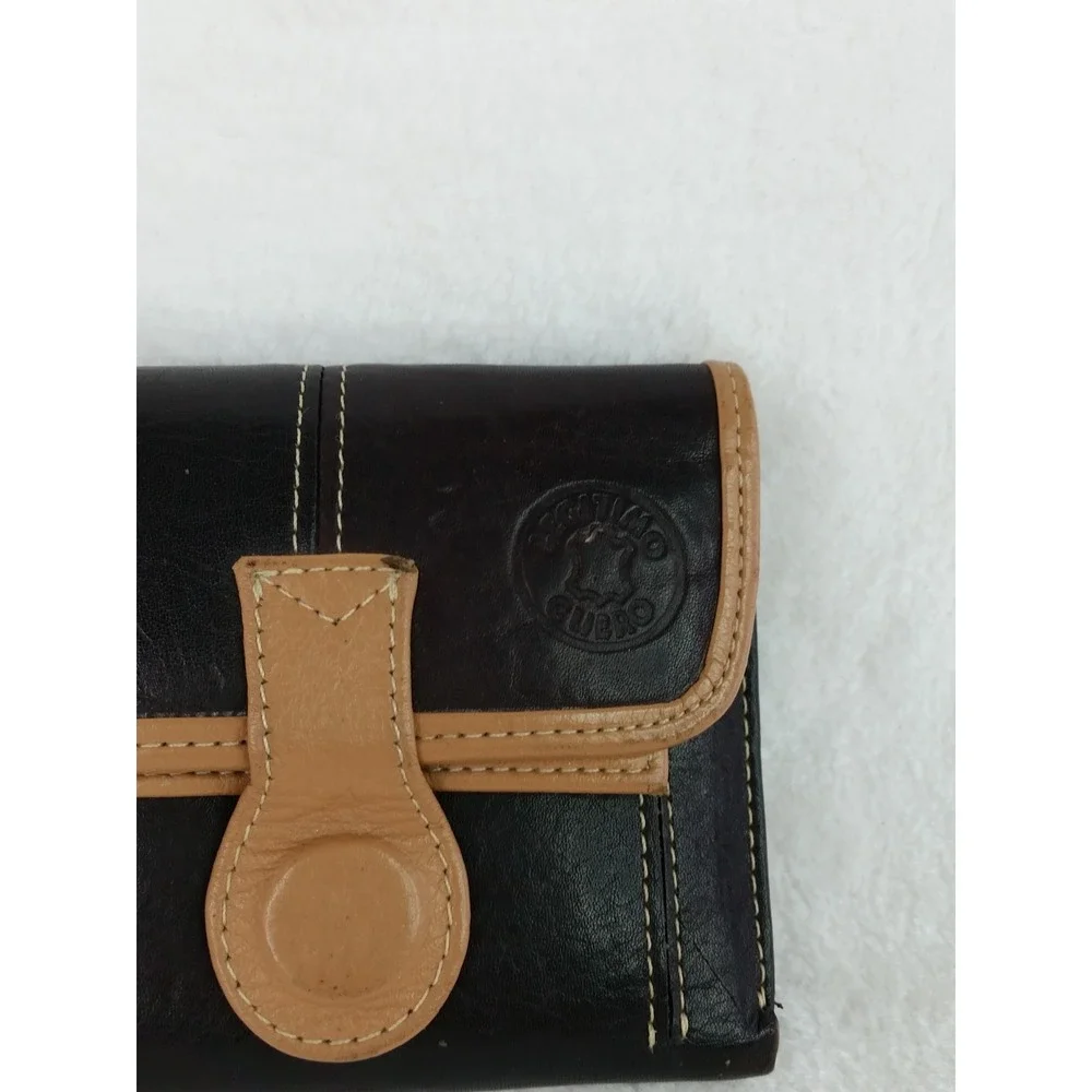 Vintage Leather Trifold Wallet Card‎ Case Hand Made in Spain Brown Tri-fold
